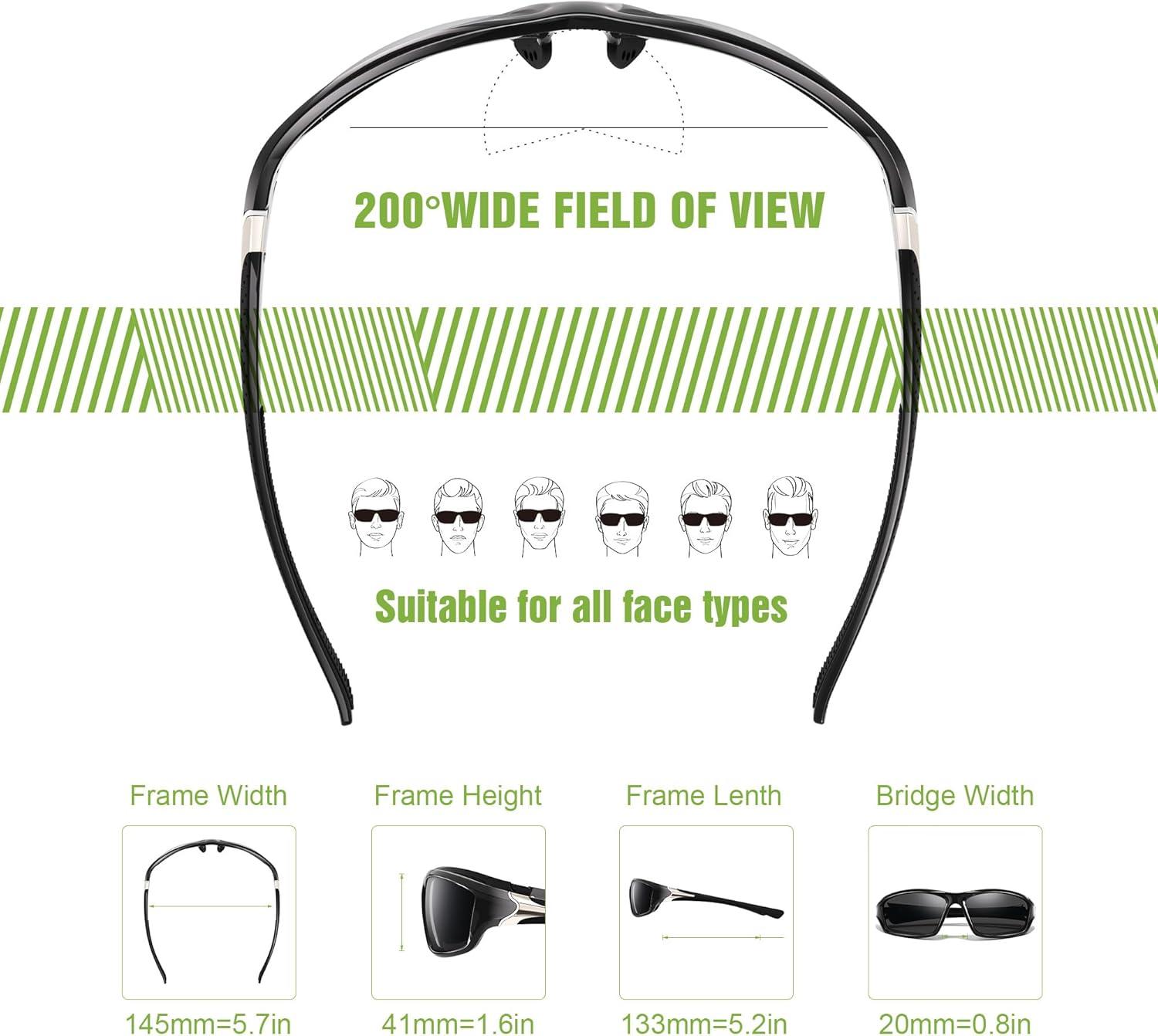 image3 Pack Polarized Sports Sunglasses for Men Mens Sunglasses Wrap Around UV Protection for Cycling Fishing DrivingA06greyIce BlueWhite