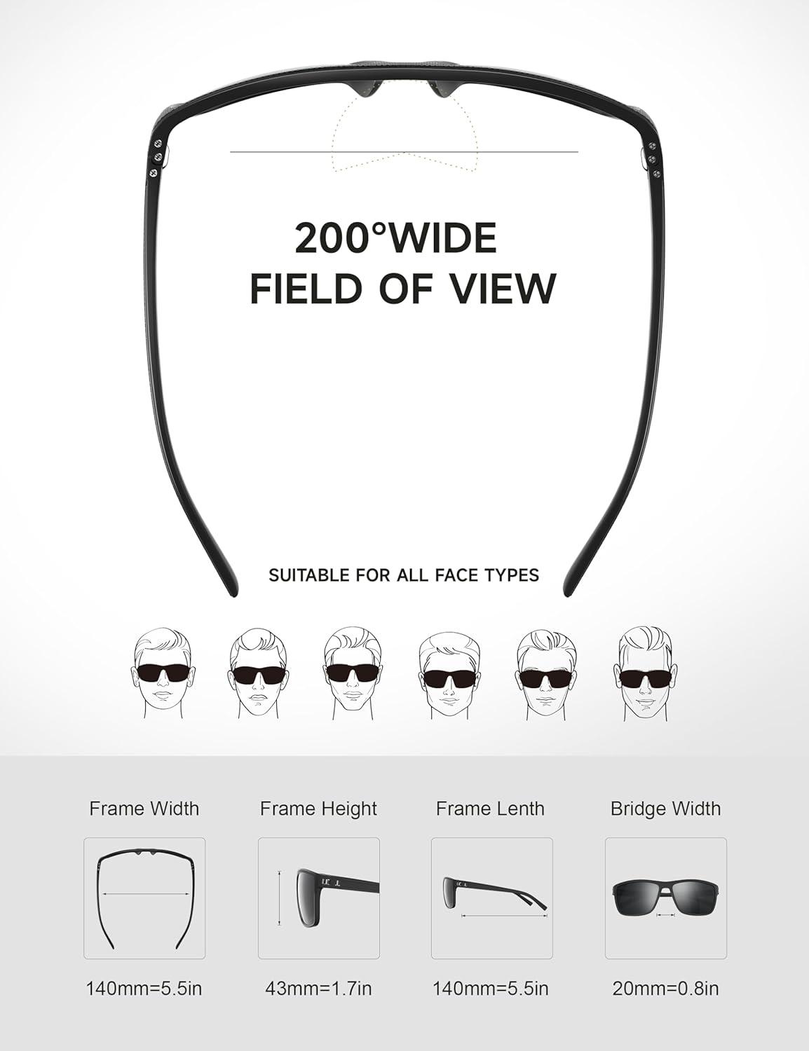 imagePolarized Sunglasses Men Women Mens Sunglasses Lightweight UV Sun Glasses for Fishing Driving GolfA05greyIce BlueBrown