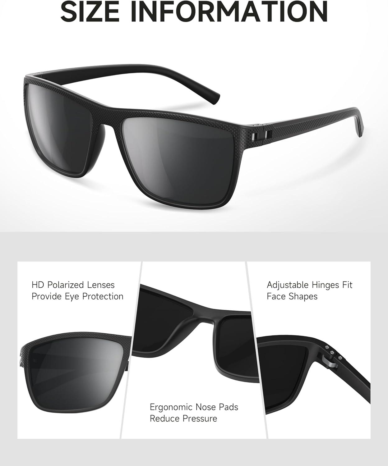 imagePolarized Sunglasses Men Women Mens Sunglasses Lightweight UV Sun Glasses for Fishing Driving GolfA06greyDark BlueGreen