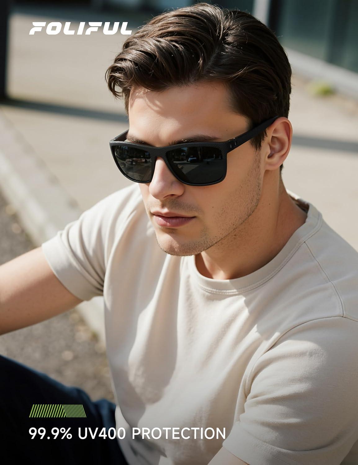 imagePolarized Sunglasses Men Women Mens Sunglasses Lightweight UV Sun Glasses for Fishing Driving GolfA07greyIce BlueDark Blue