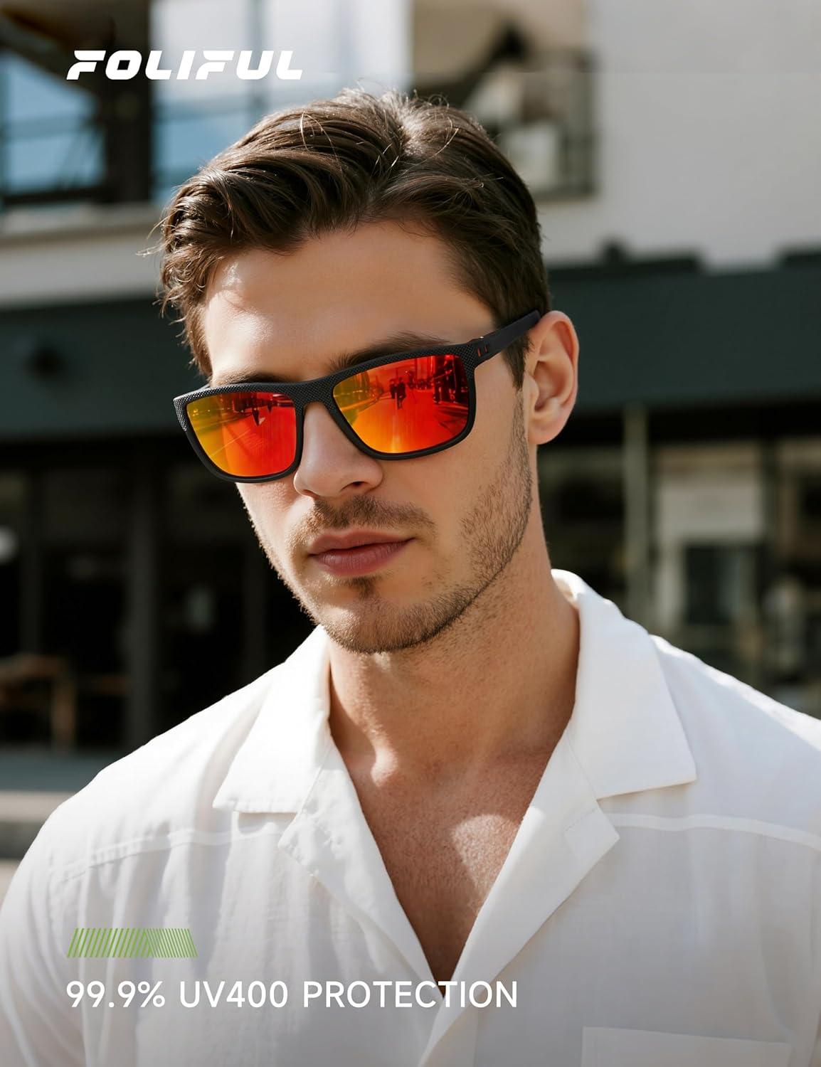 imagePolarized Sunglasses Men and Women Mens Sunglasses Square Lightweight with UV Protection Sun Glasses for Fishing Driving 3806A04