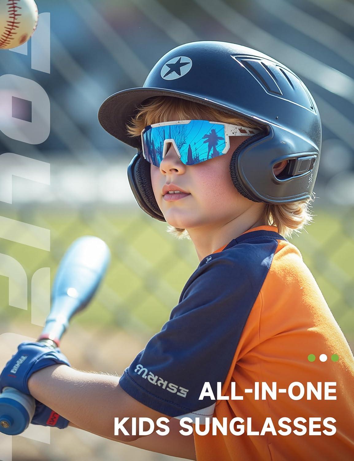 imageMens Sports Kids Polarized Baseball Sunglasses Better in Bundle