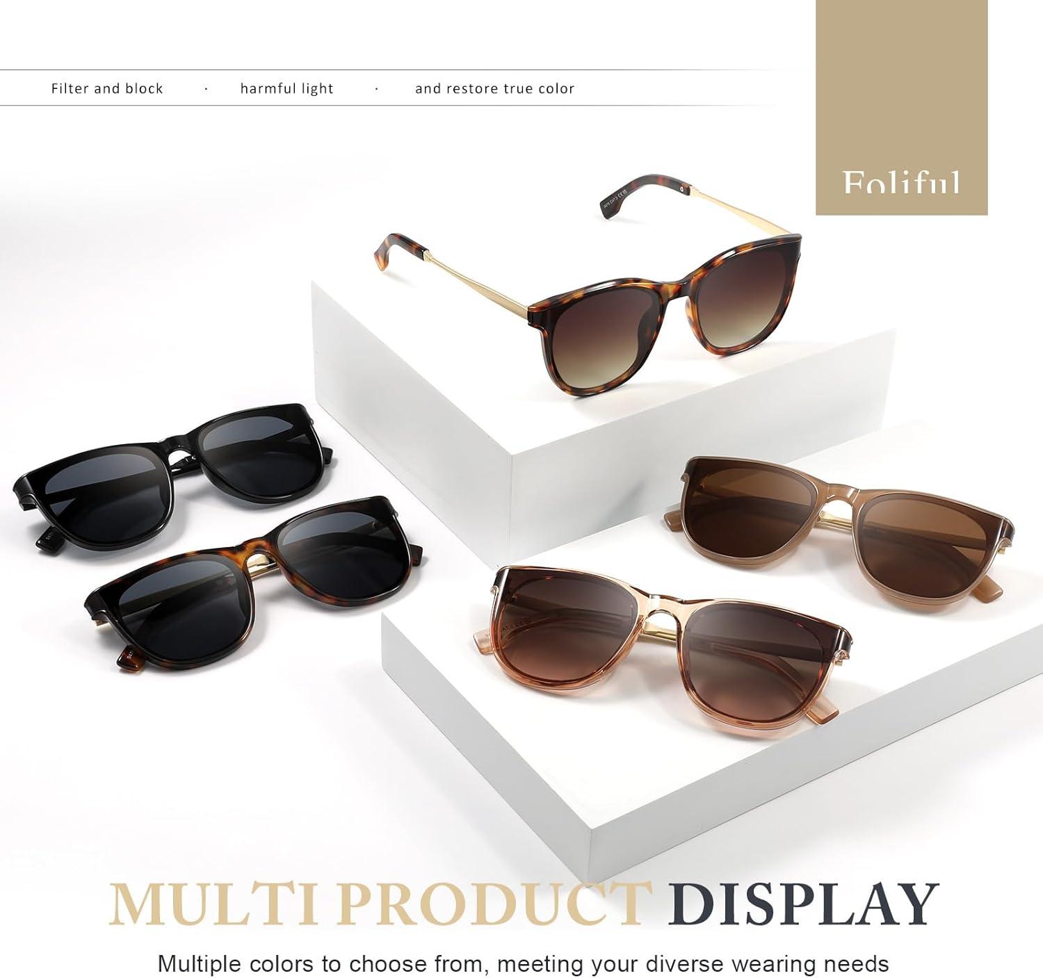 imageVintage Sunglasses for Women Men Retro Trendy Style UV400 Classic Oversized Women Mteal Frame SunglassesB2transparent Brown Frame Tea