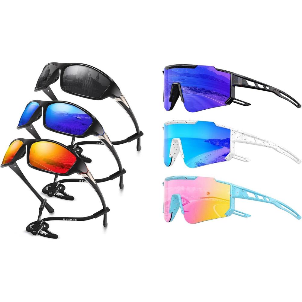 imageMens Sports Kids Polarized Baseball Sunglasses Better in Bundle