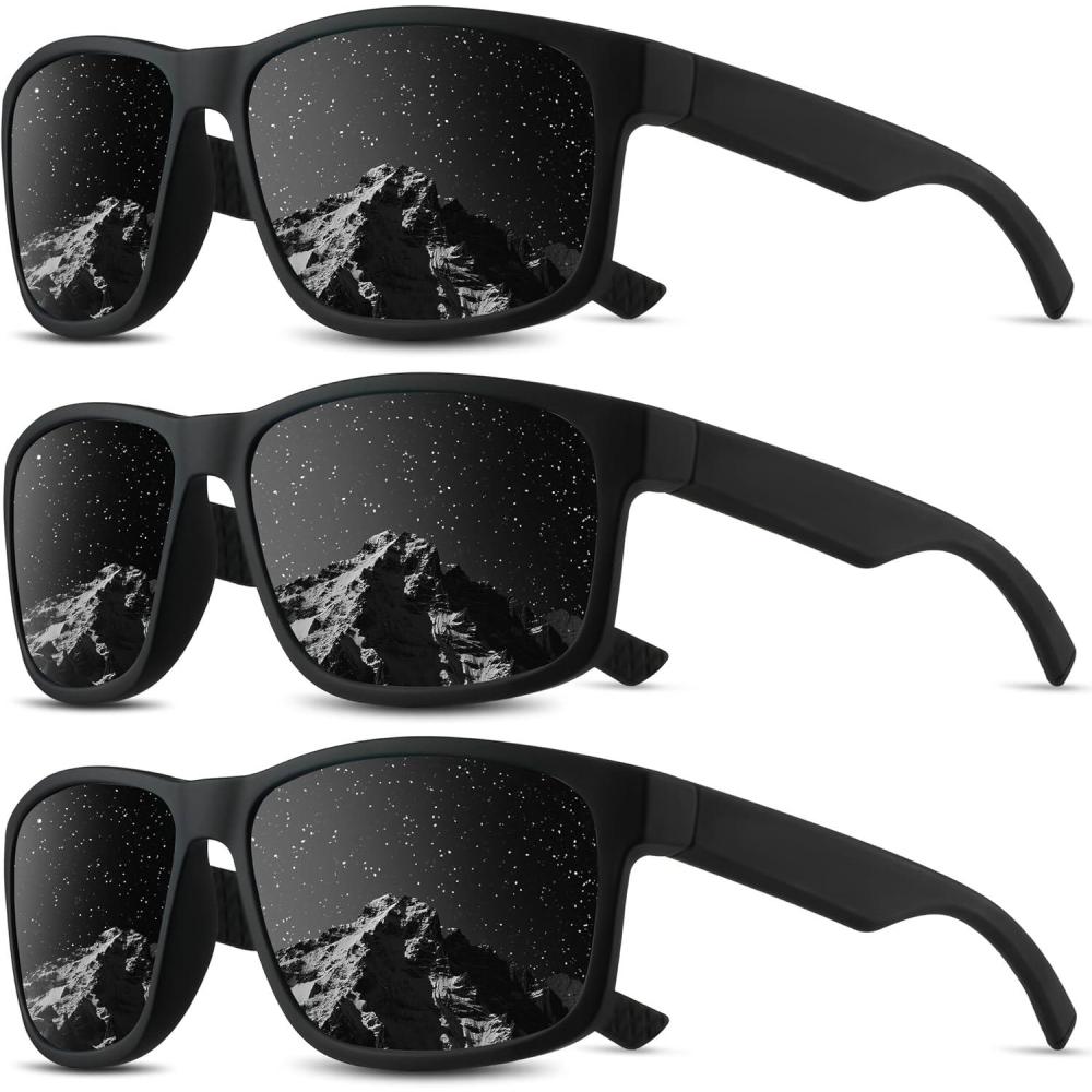 image:imageSquare Polarized Sunglasses for Men and Women Mens Sunglasses UV Protection with Lightweight Frame Sun GlassesA02greyGreyGrey