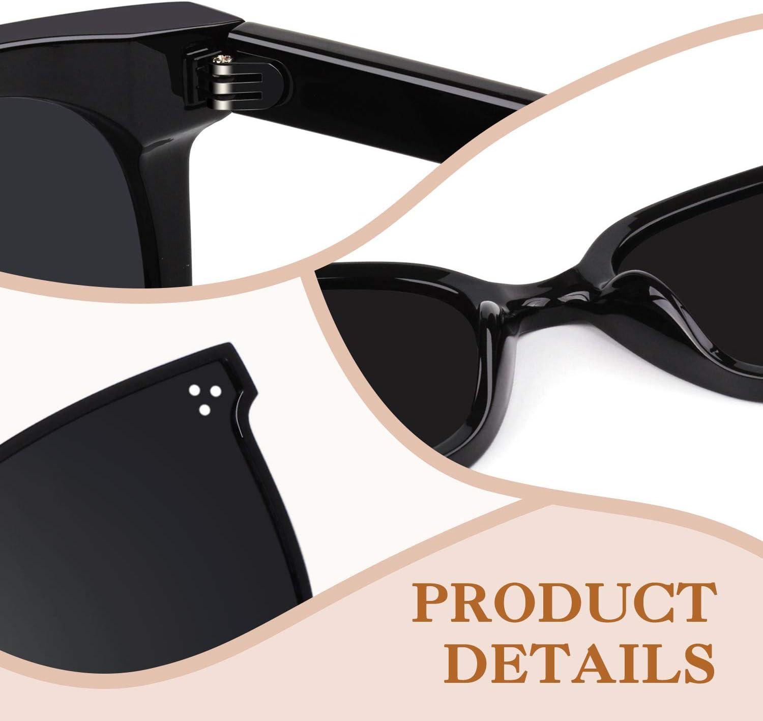 imageGQUEEN Lunettes De Soleil Polarisees Classiques Retro il De Chat Femmes Vintage Inspire Nuances Surdimensionnees MSO
