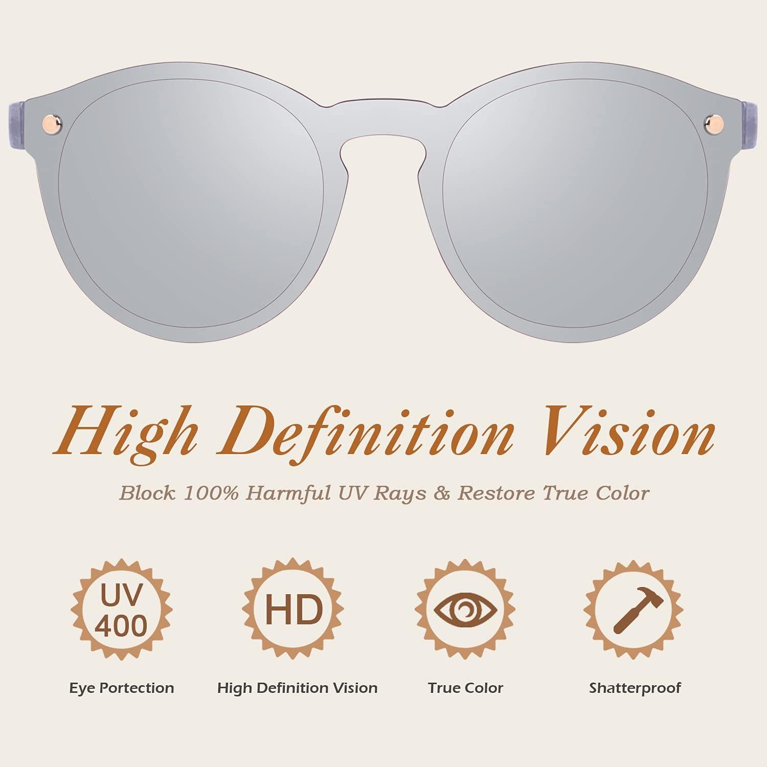 imageGQUEEN Lunettes de Soleil Femme La Mode Rtro UV4001 Argent Argent