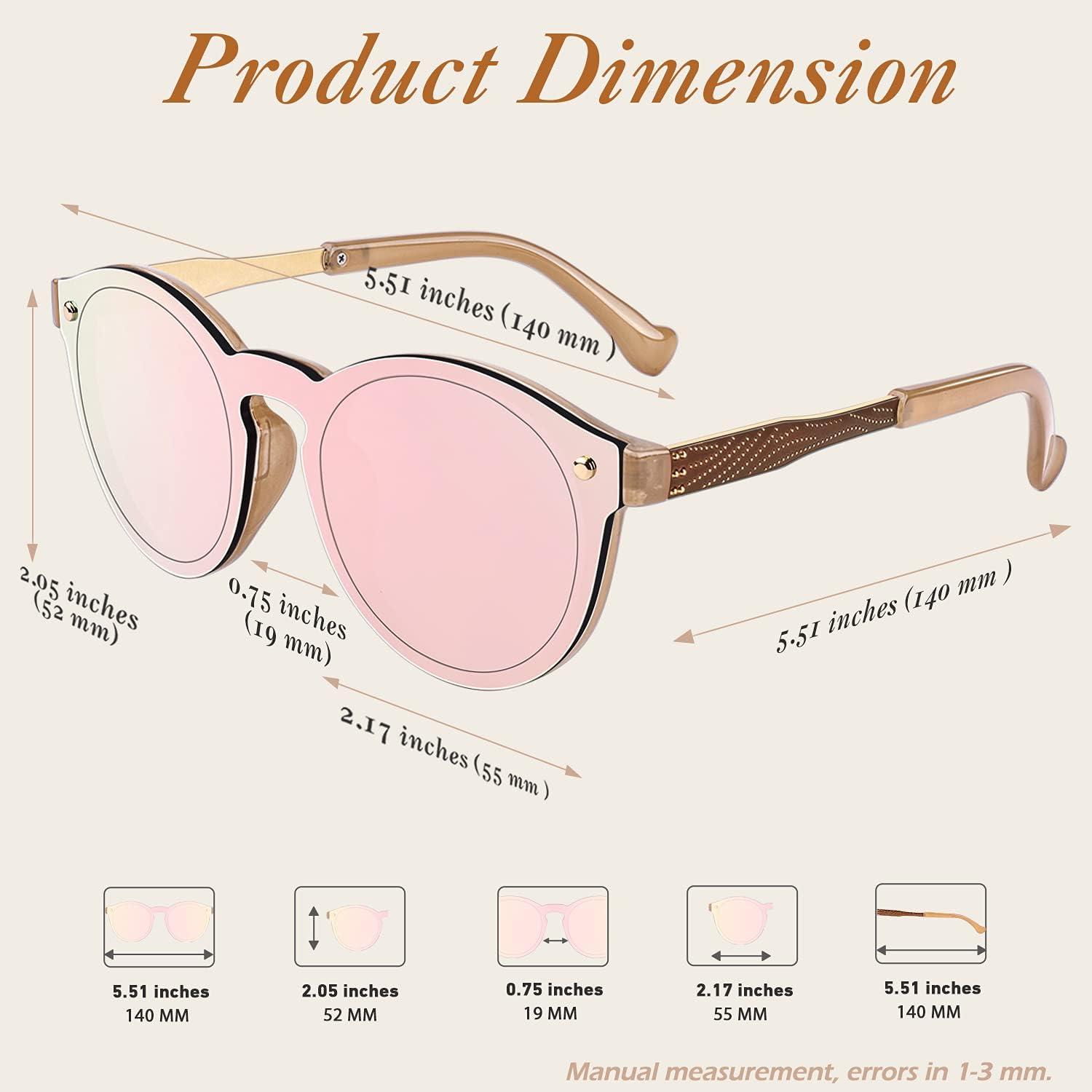 imageGQUEEN Lunettes de Soleil Femme La Mode Rtro UV4001 Or Rose