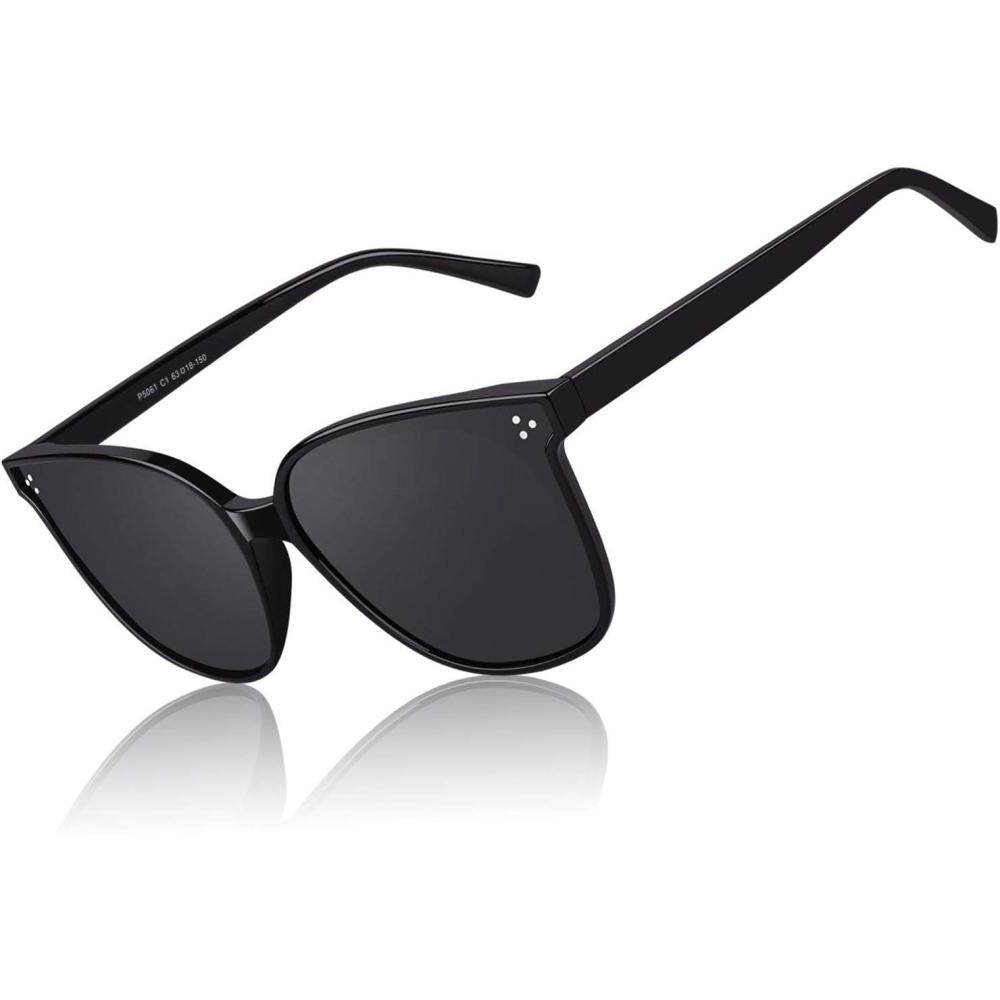 imageGQUEEN Lunettes De Soleil Polarisees Classiques Retro il De Chat Femmes Vintage Inspire Nuances Surdimensionnees MSO