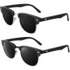 2 Brillant Noir Gris & Cadre Noir Brillant/Lentille Grise (Bord Doré)