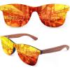1 Monture Noire Brillante / Lentille Miroir Rouge
