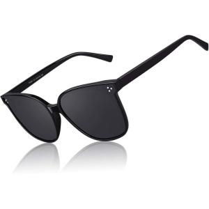 GQUEEN Lunettes De Soleil Polarisees Classiques Retro Œil De Chat Femmes Vintage Inspire Nuances Surdimensionnees MSO