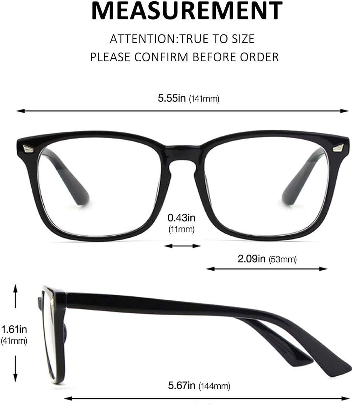 imageGQUEEN Lunettes de Vue Femme et Homme Transparente Vintage Grand Carr Monture Surdimensionn Fausse Mode Lunettes PE20 Noir Mat Transparent