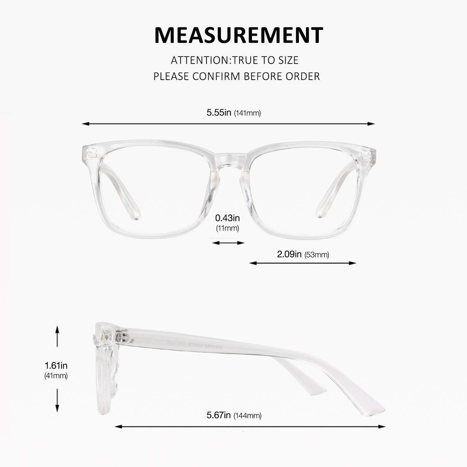 imageGQUEEN Lunettes de Vue Femme et Homme Transparente Vintage Grand Carr Monture Surdimensionn Fausse Mode Lunettes PE2Transparent