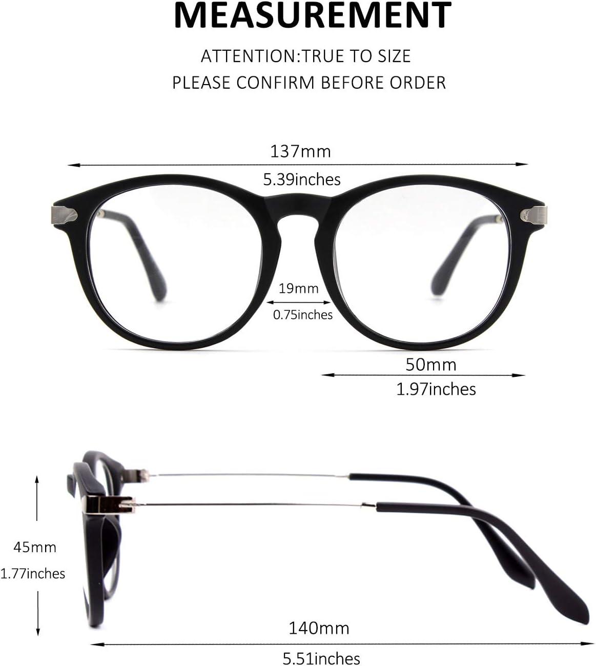 imageGQUEEN Montures Lunettes de Vue Homme Femme Ronde Mode Transparente Fausse Lunettes UV400 PE8