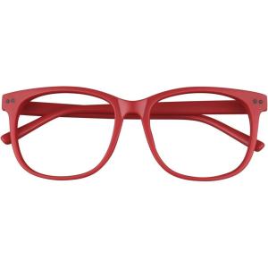 GQUEEN Lunettes de Vue Femme et Homme Transparente Vintage Mode Grand Carré Monture PE1(Rouge Mat)