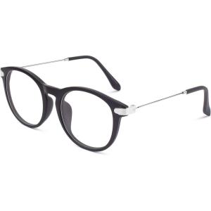 GQUEEN Montures Lunettes de Vue Homme Femme Ronde Mode Transparente Fausse Lunettes UV400 PE8