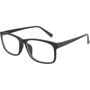 GQUEEN Montures de Lunettes Homme Femme Classique Transparente Rectangulaire Vintage Cadre Fausse Lunettes UV400(Mat Noir)